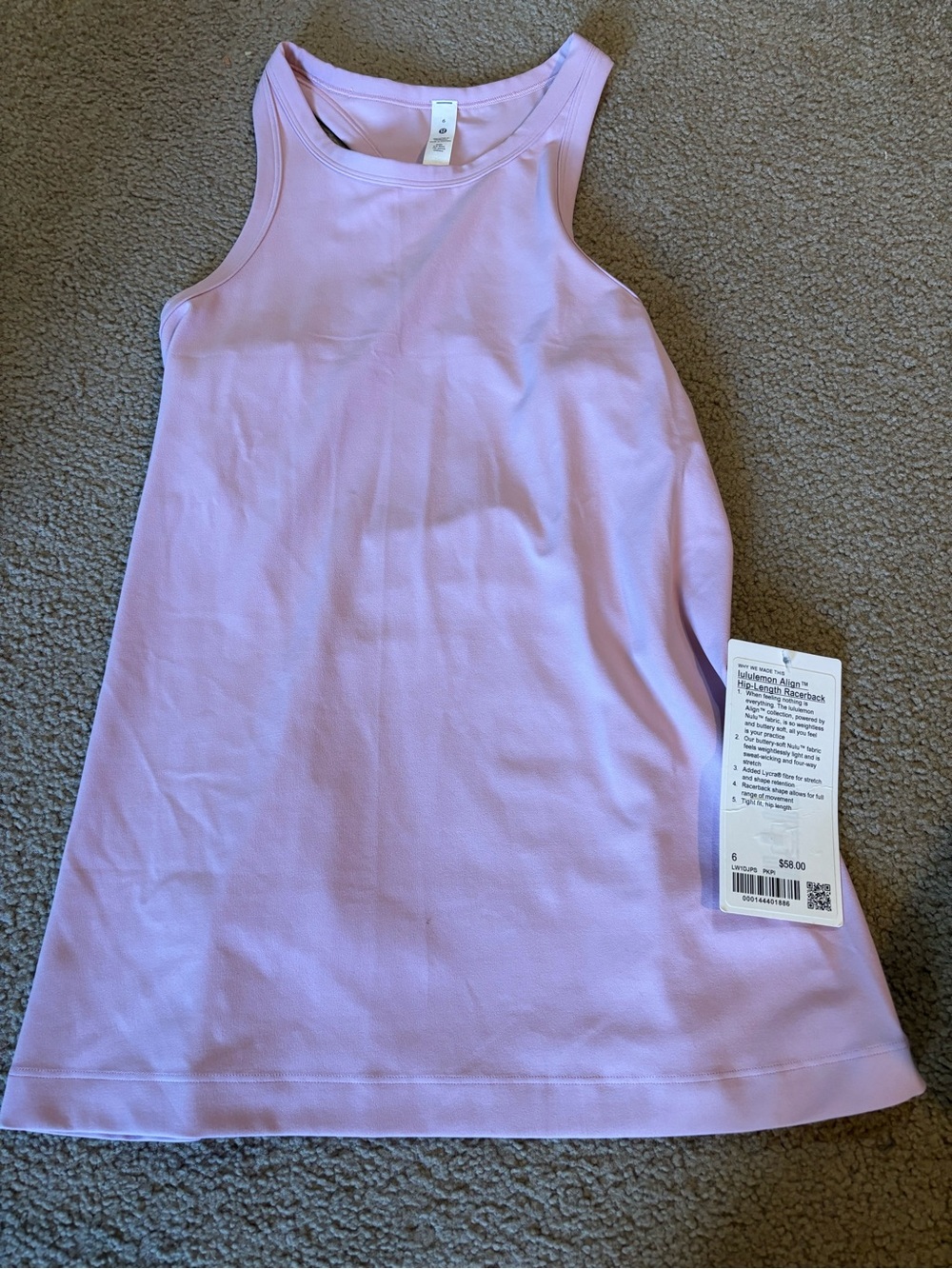 Lululemon tank size 6 lavender